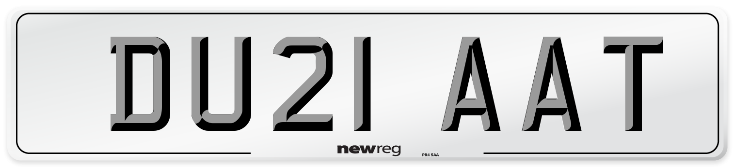 DU21 AAT Number Plate from New Reg